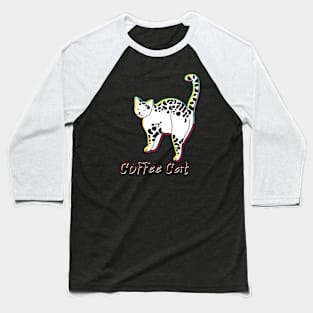 Coffee Cat Baseball T-Shirt